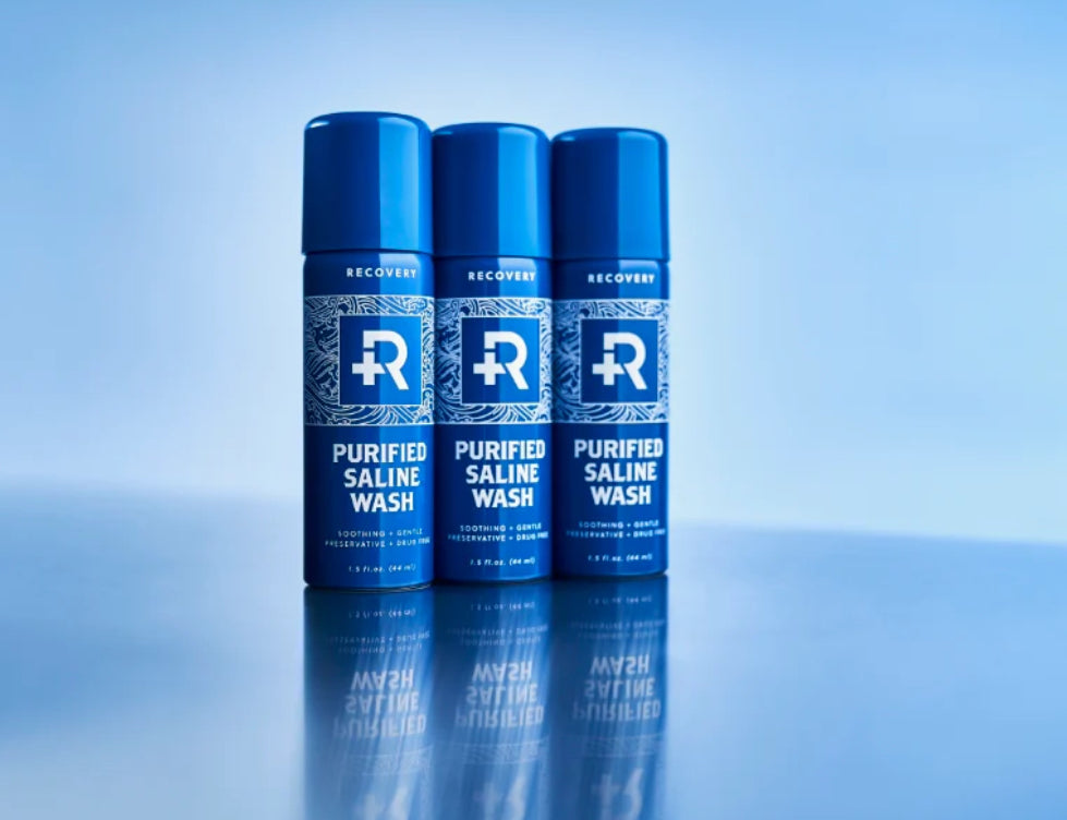 Recovery-Piercing Saline Spray Wash