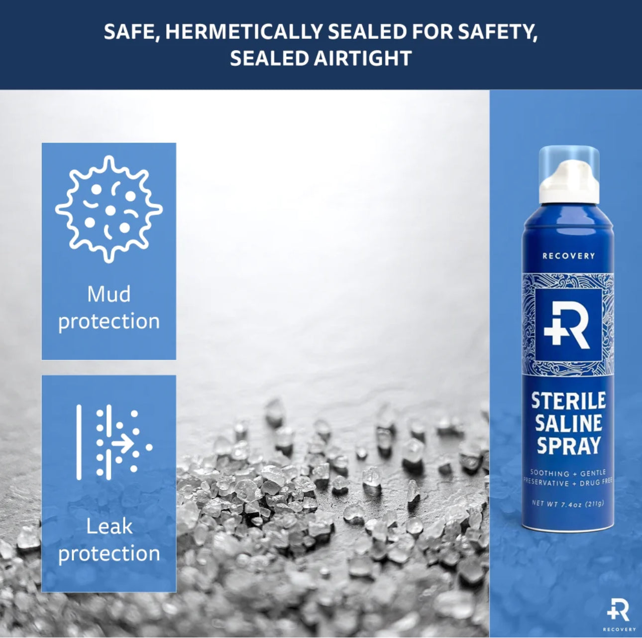 Recovery-Piercing Saline Spray Wash