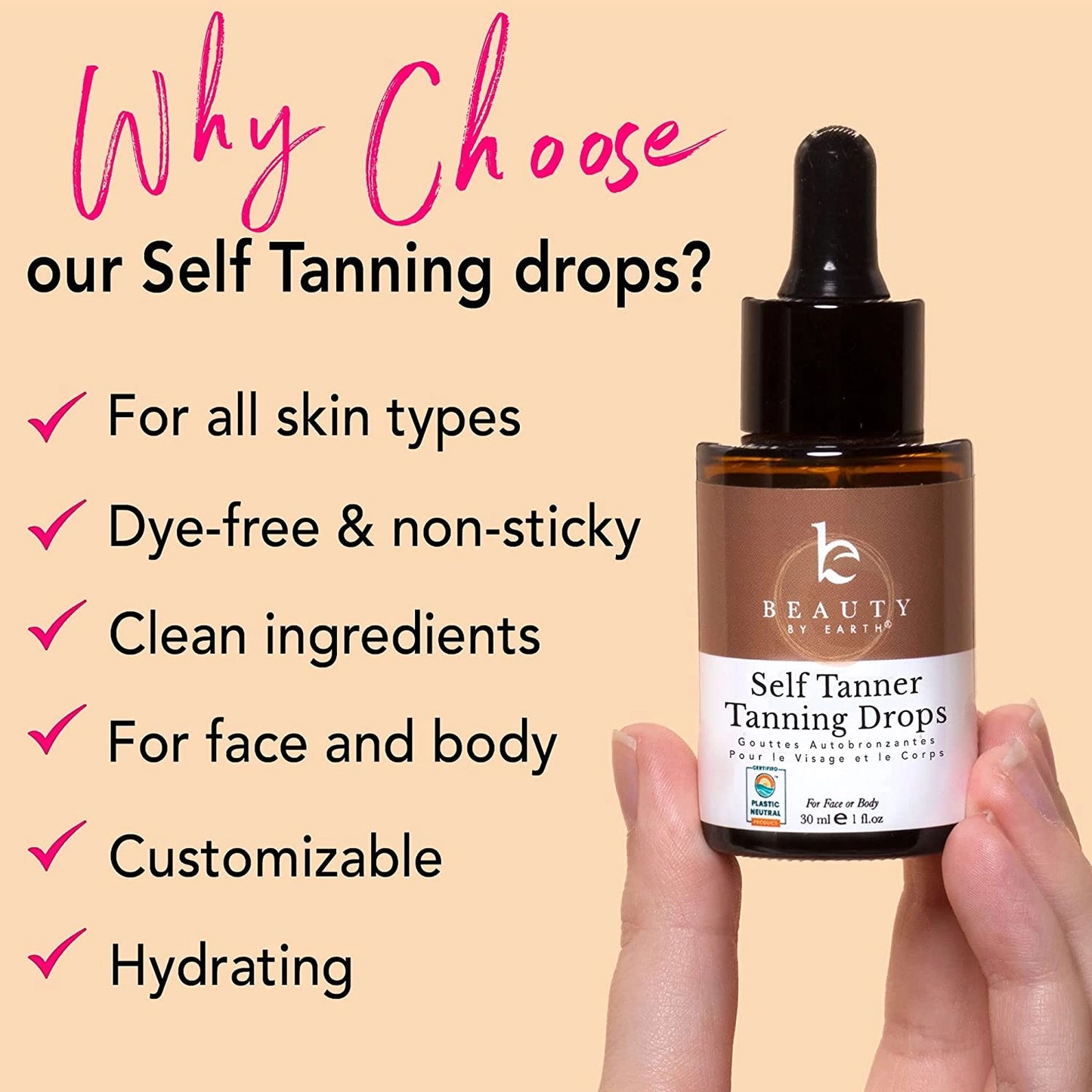 Beauty by Earth Self-Tanner Face Drops