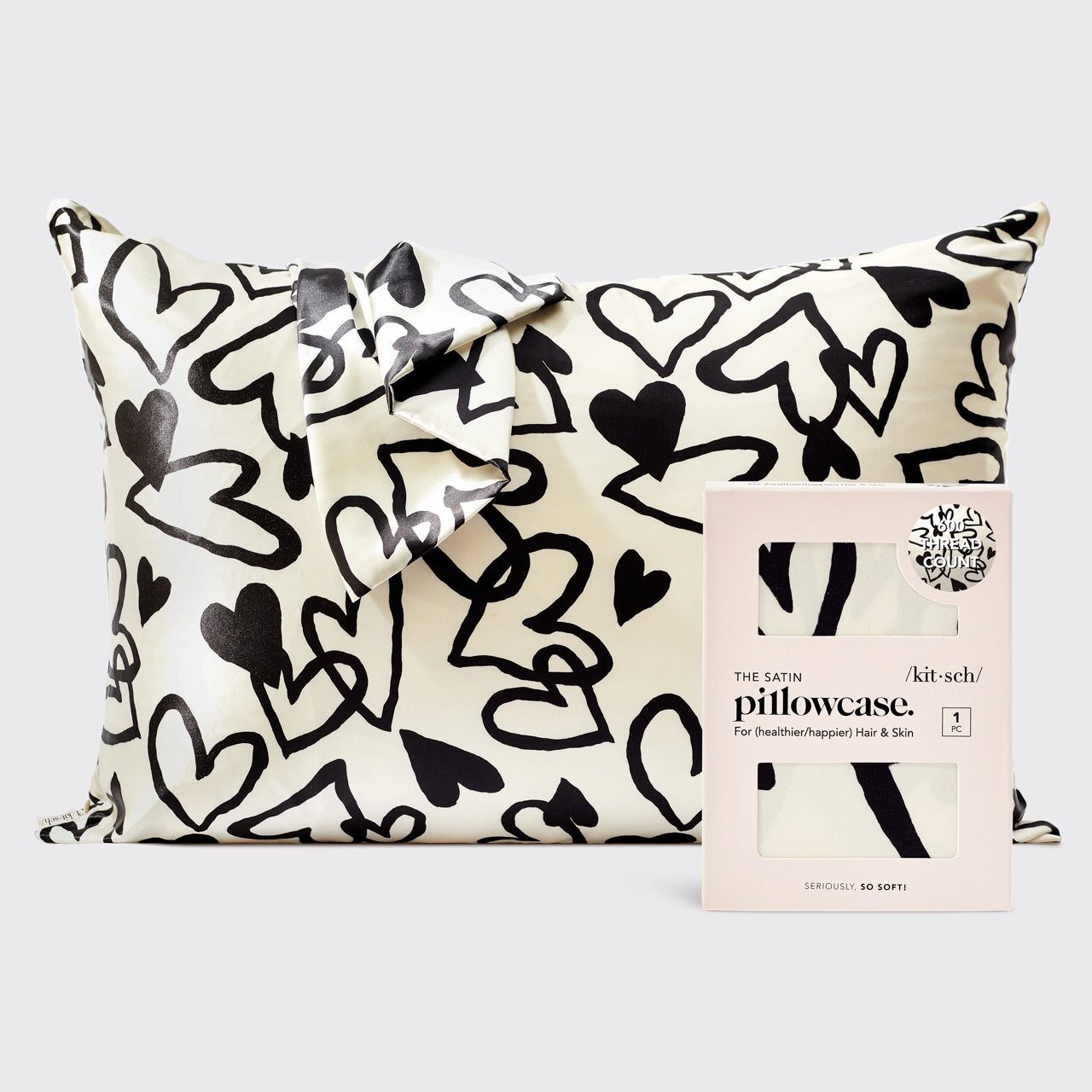 Kitsch Satin Pillowcase-Limited Edition Hearts