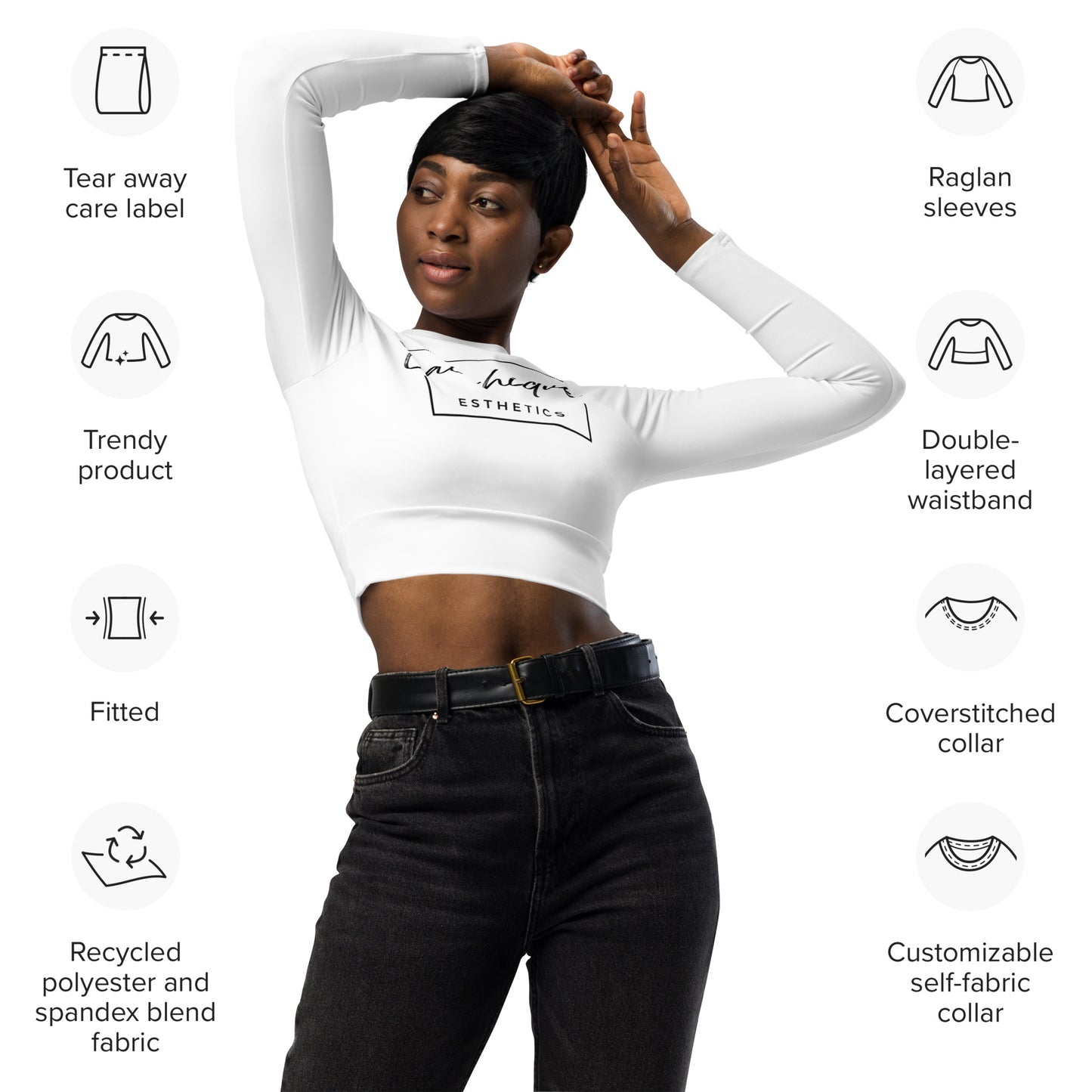 “Serum” Long-sleeve crop top