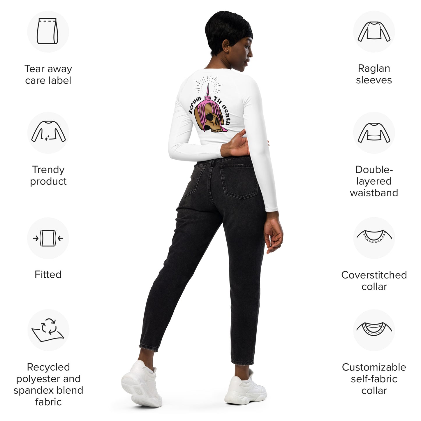 “Serum” Long-sleeve crop top