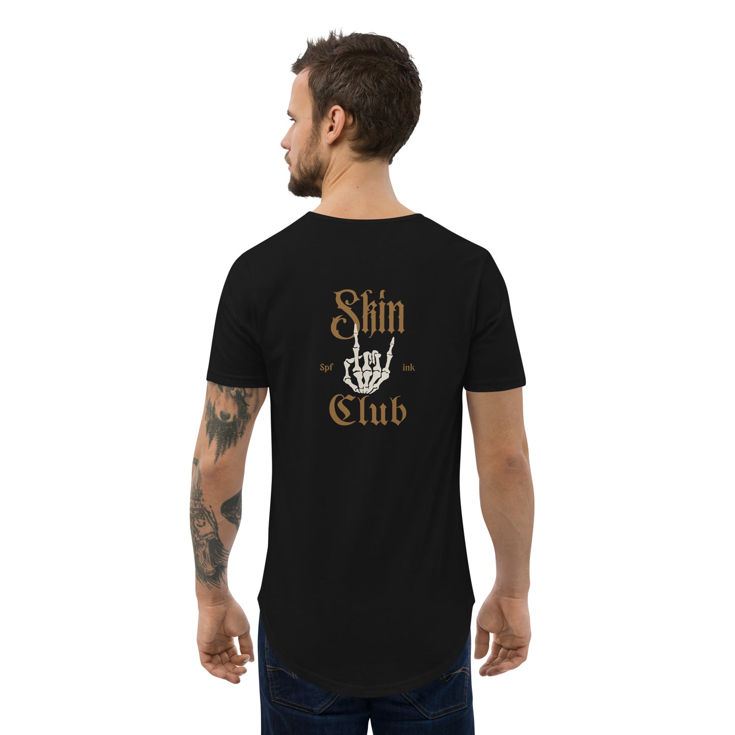 Men's “Skin Club” Curved Hem T-Shirt