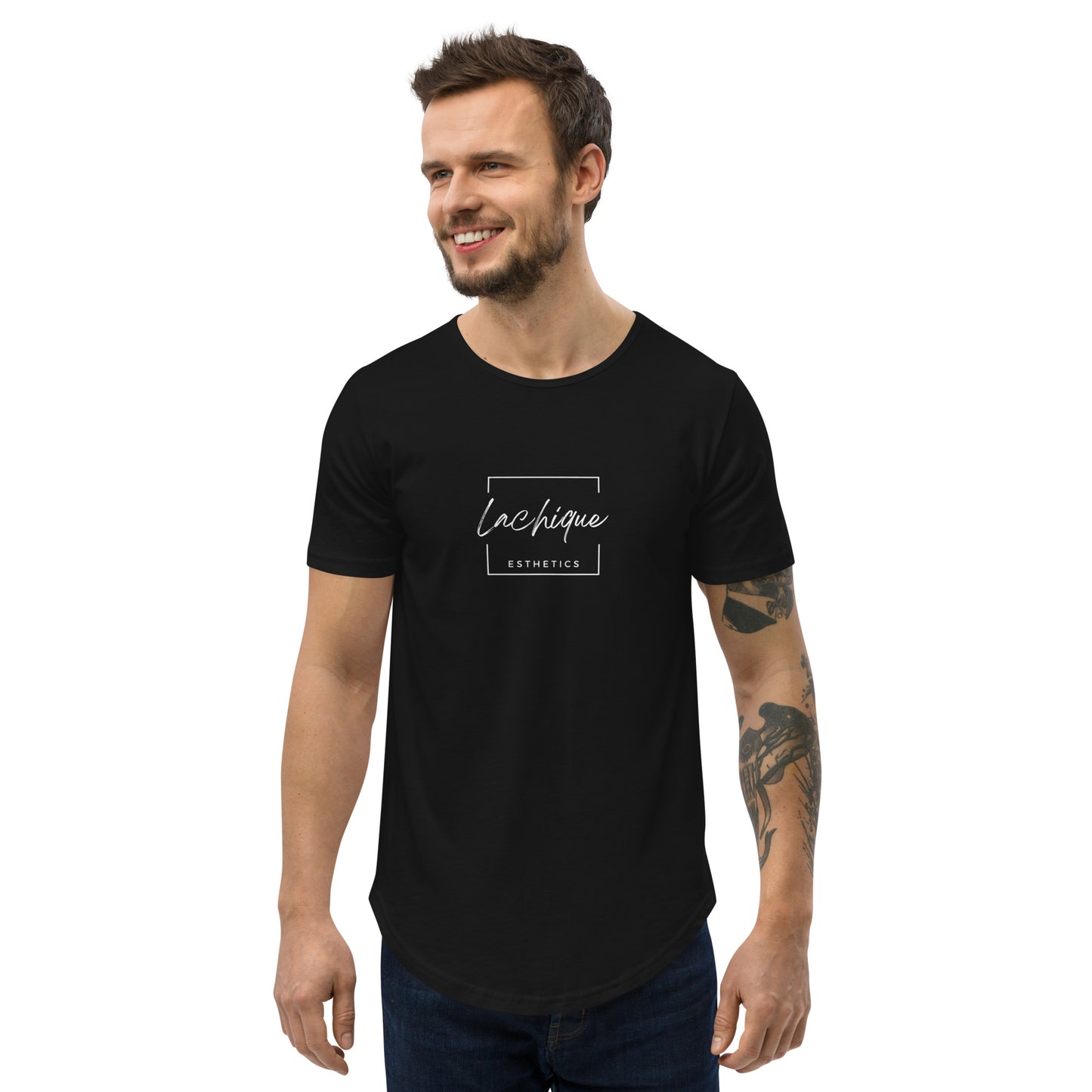 Men's “Skin Club” Curved Hem T-Shirt