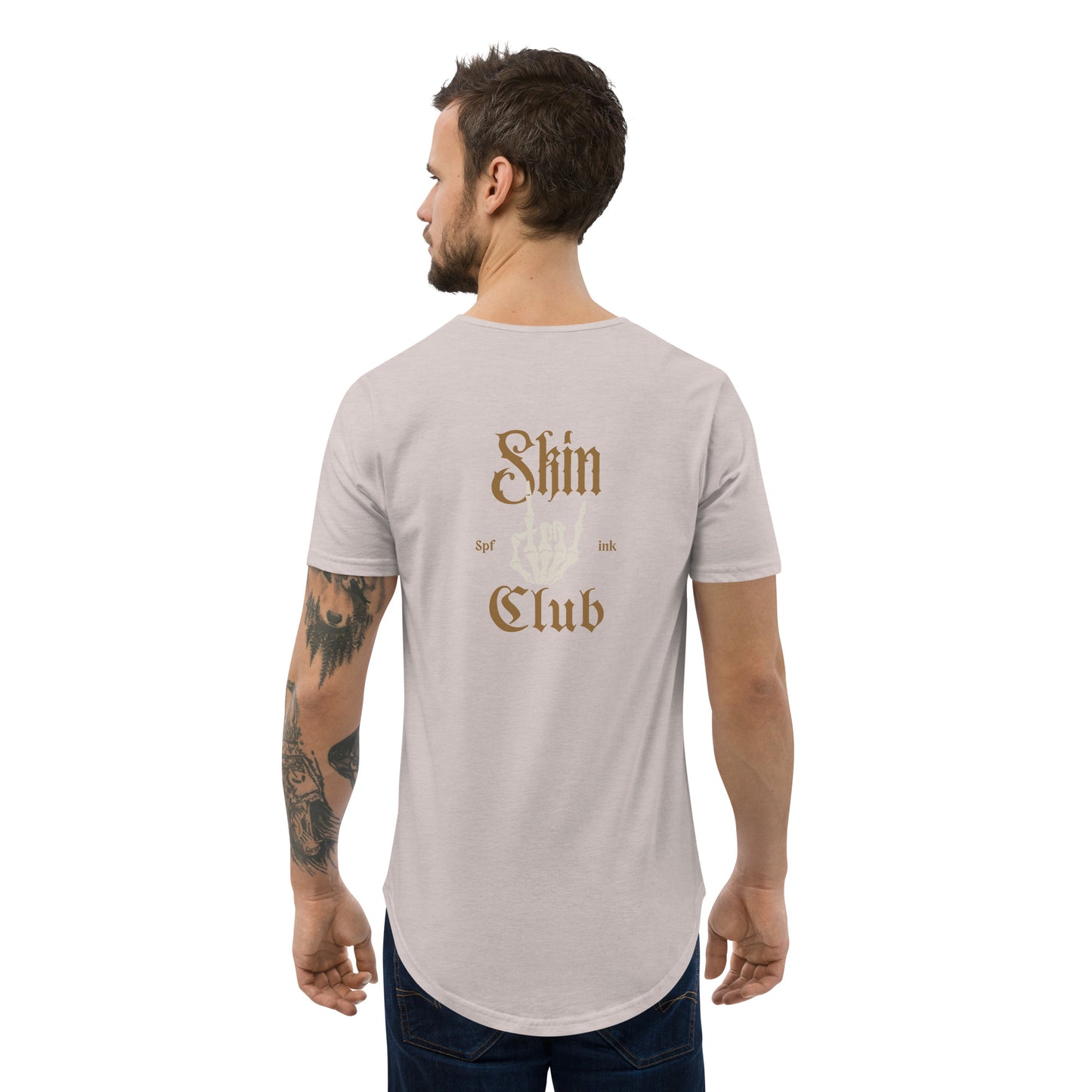 Men's “Skin Club” Curved Hem T-Shirt