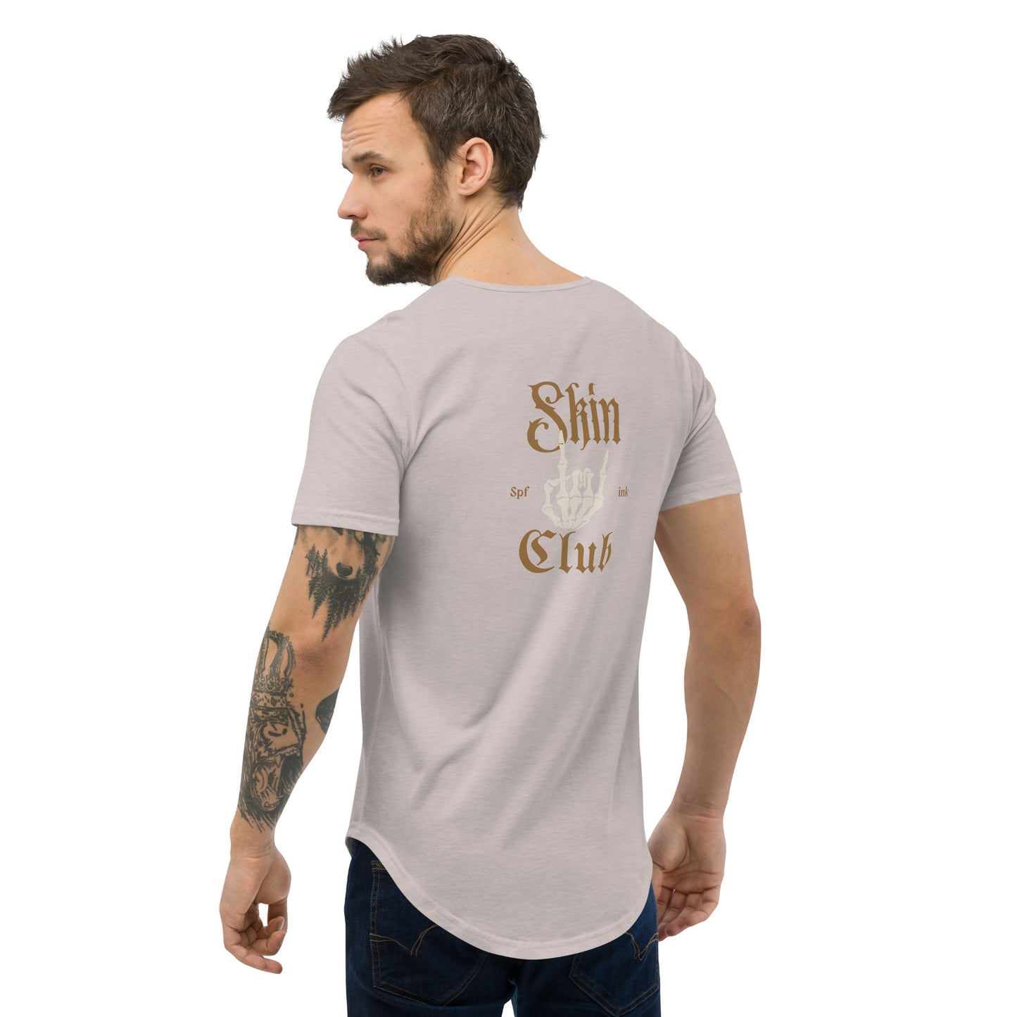 Men's “Skin Club” Curved Hem T-Shirt
