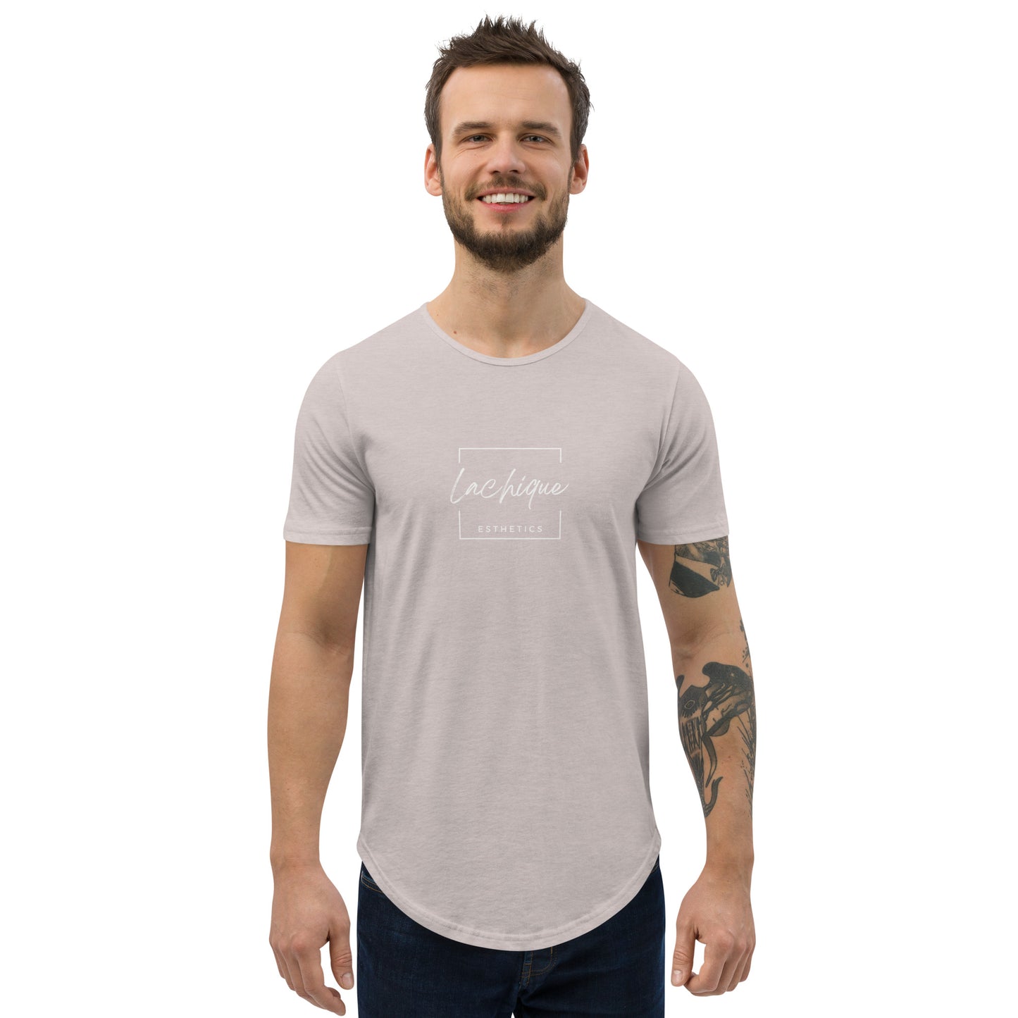 Men's “Skin Club” Curved Hem T-Shirt