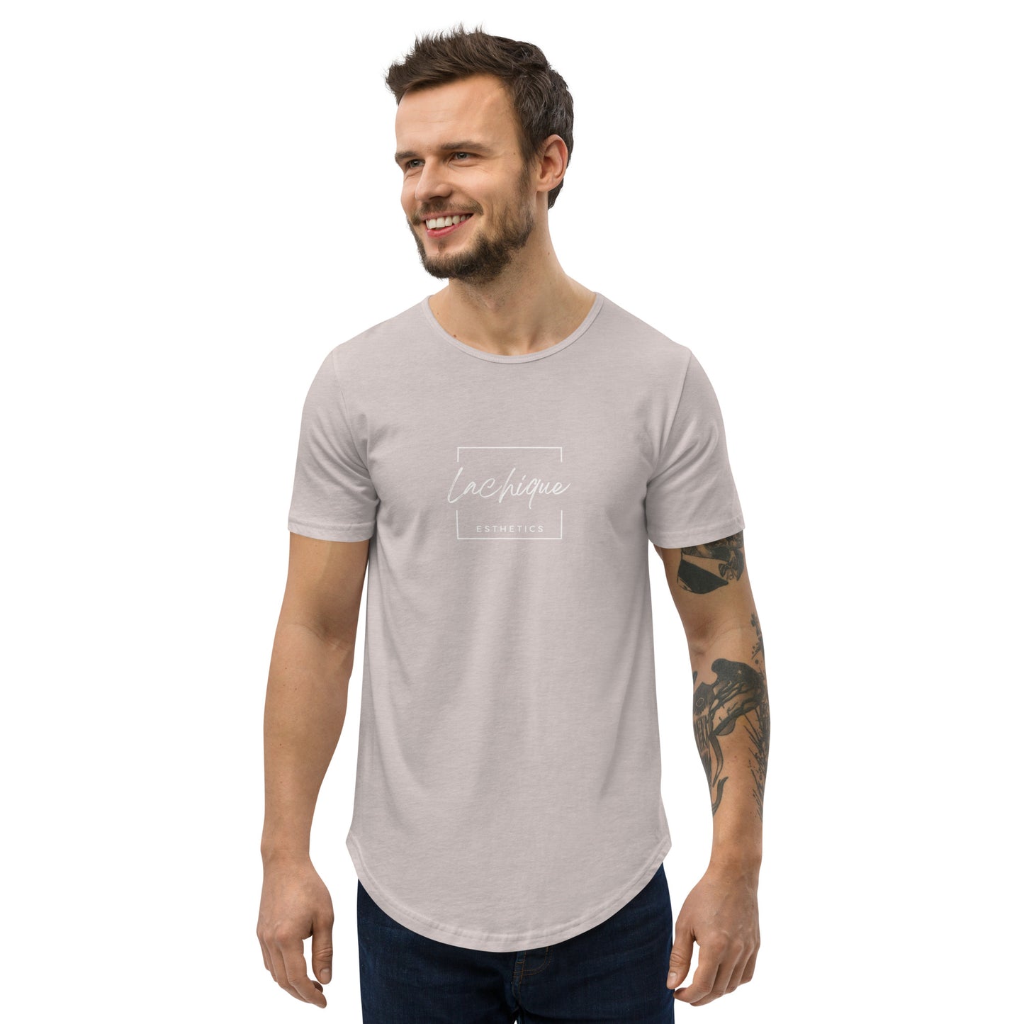 Men's “Skin Club” Curved Hem T-Shirt