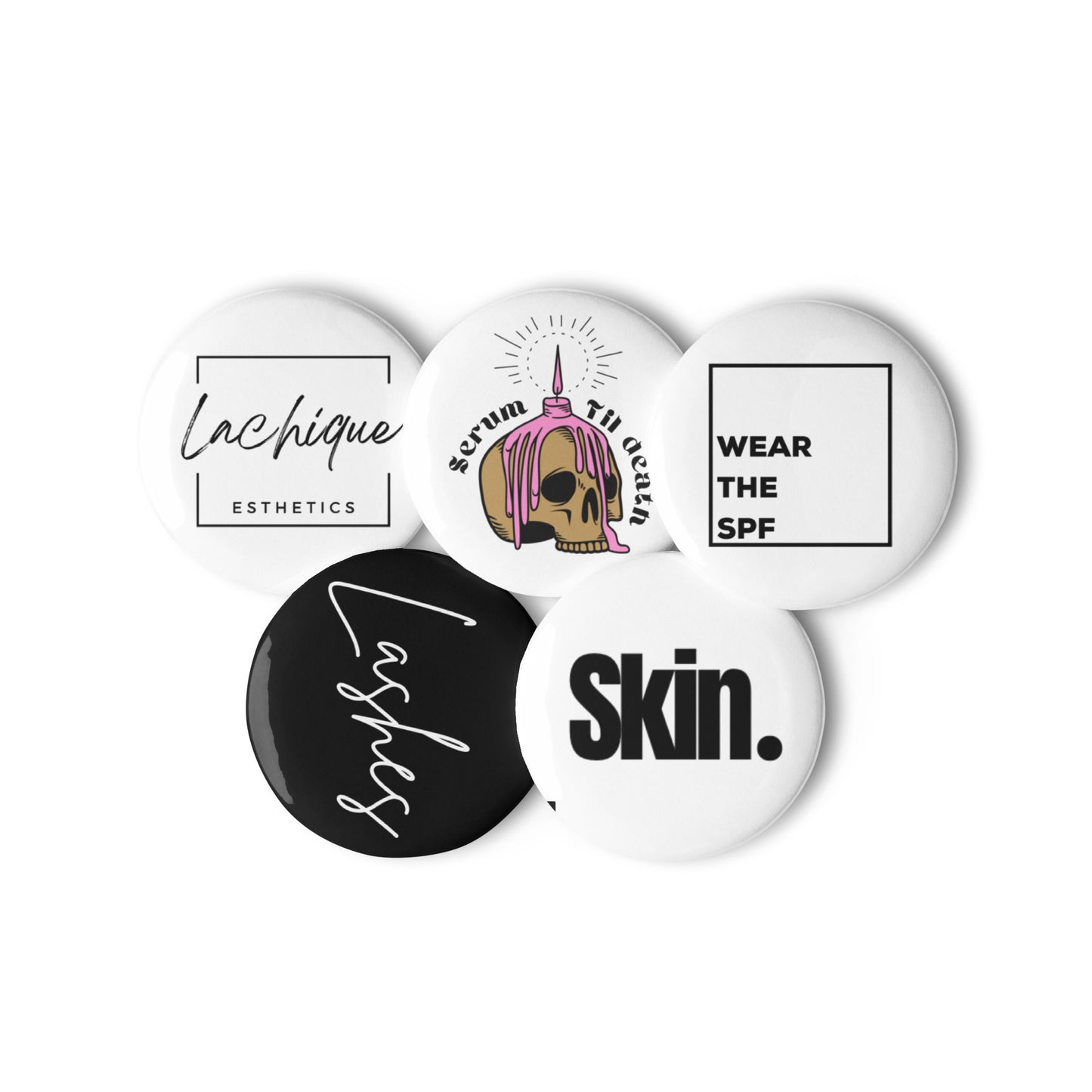 Set of pin buttons