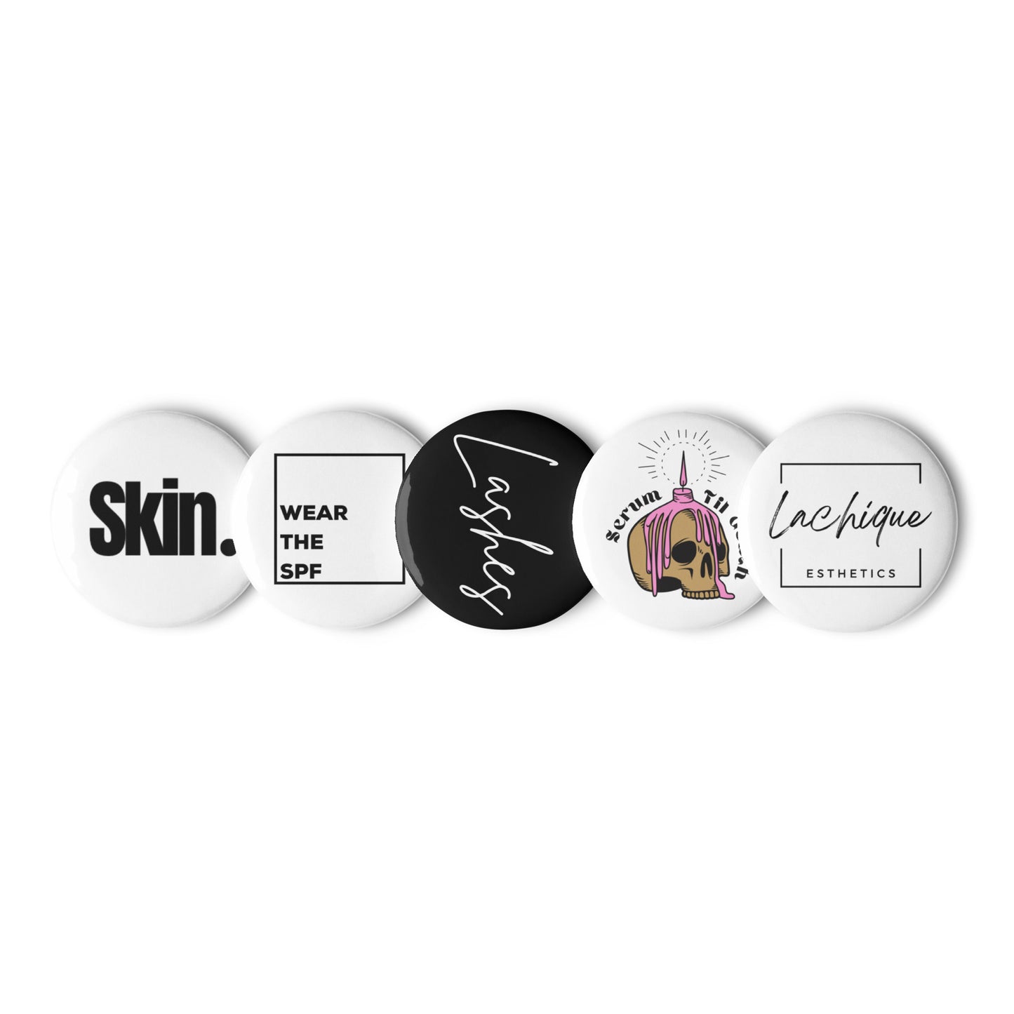Set of pin buttons