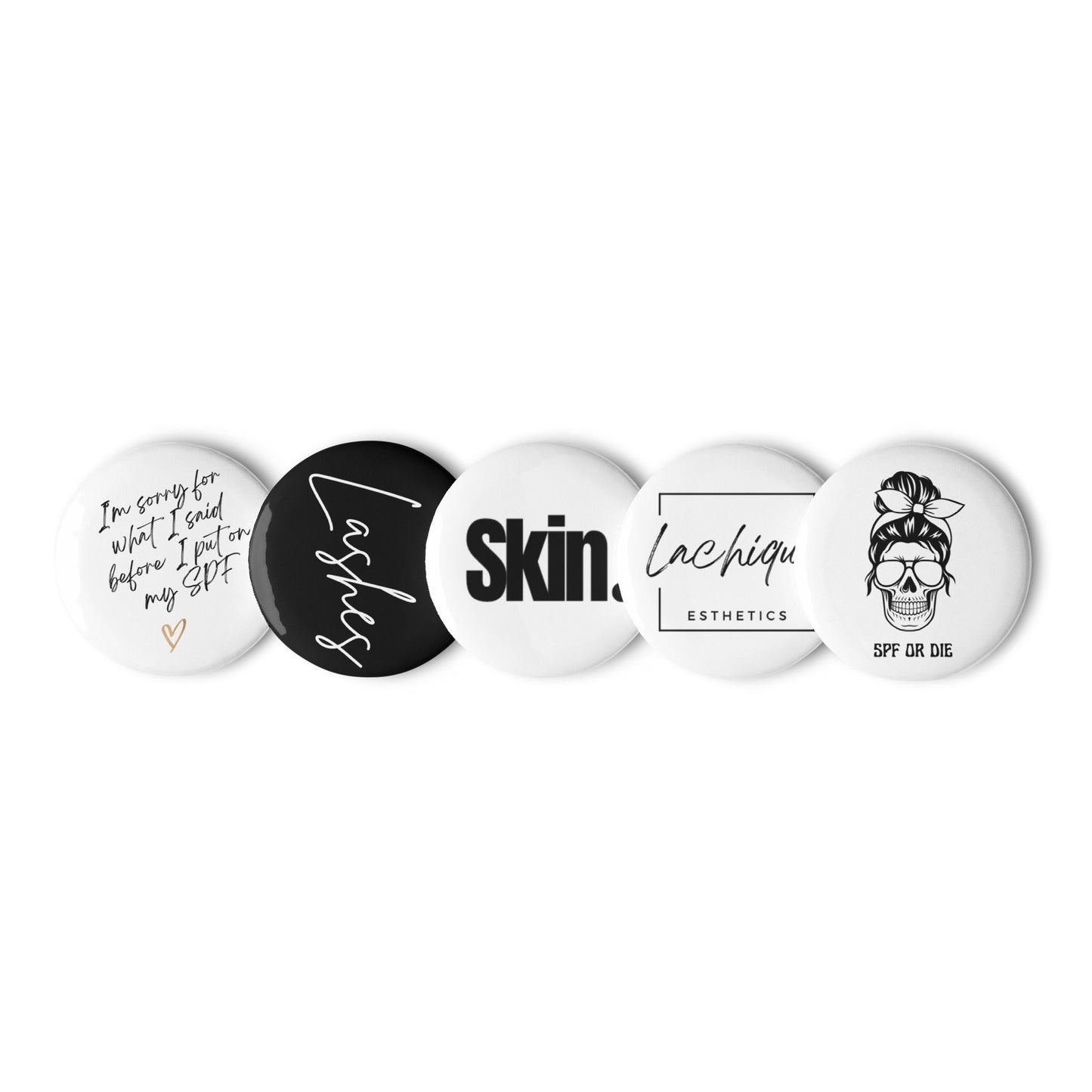 Set of pin buttons