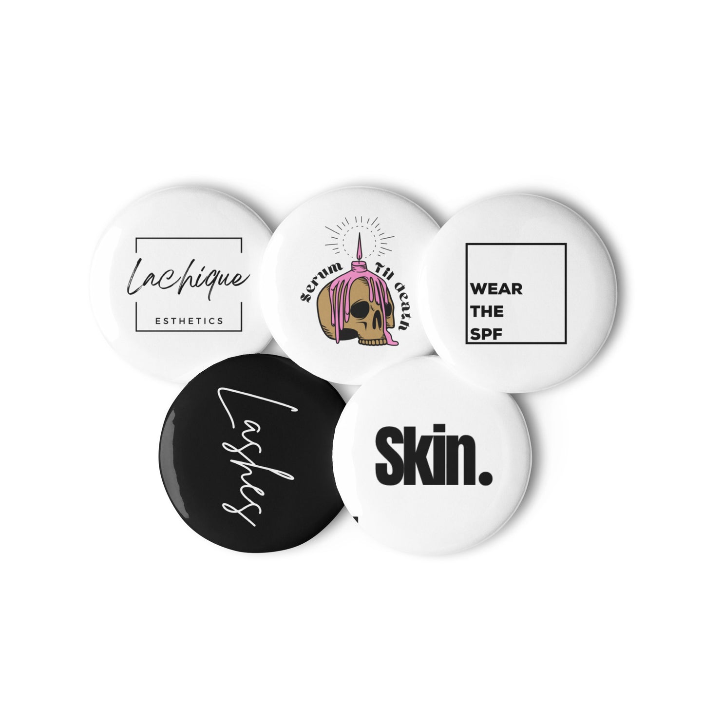 Set of pin buttons