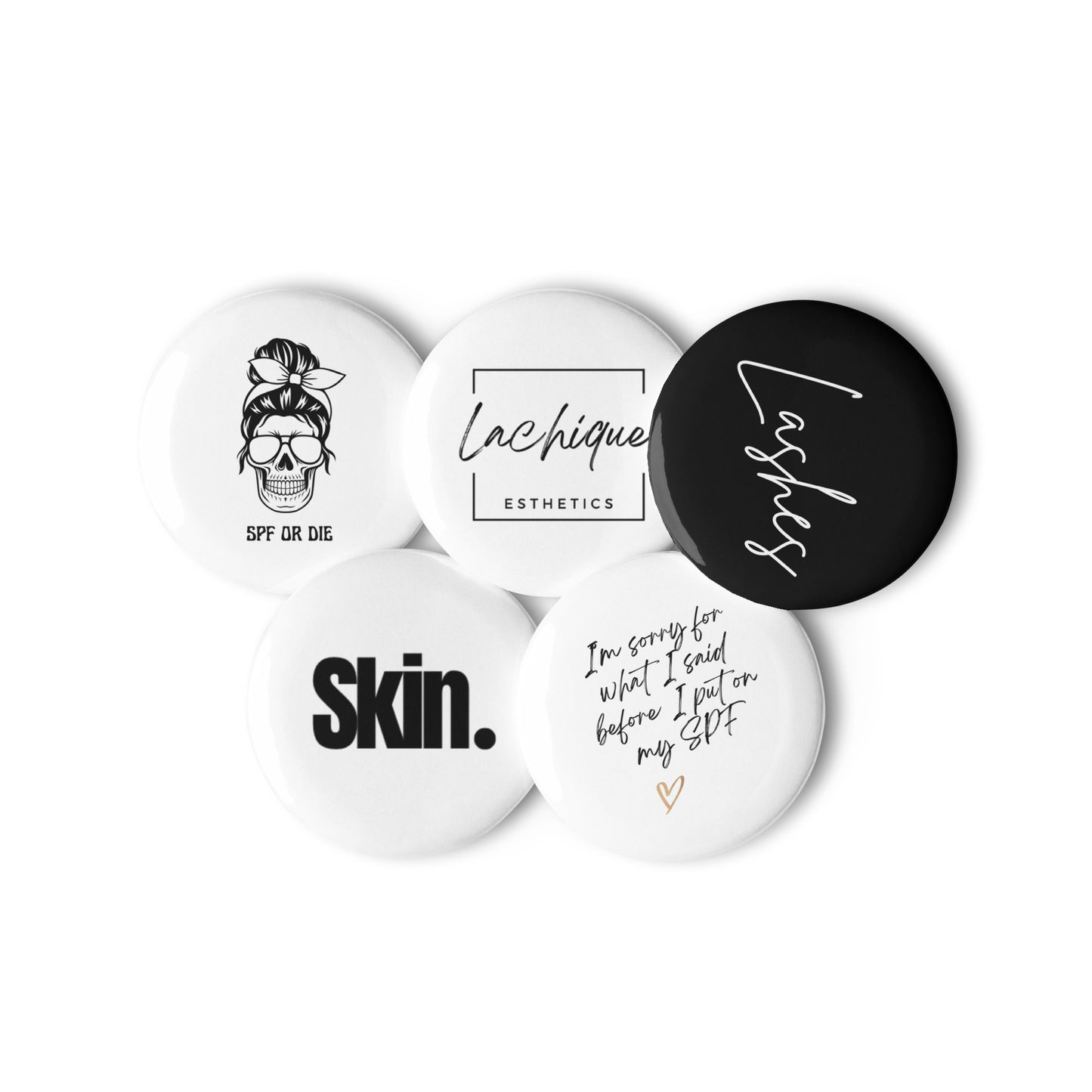 Set of pin buttons