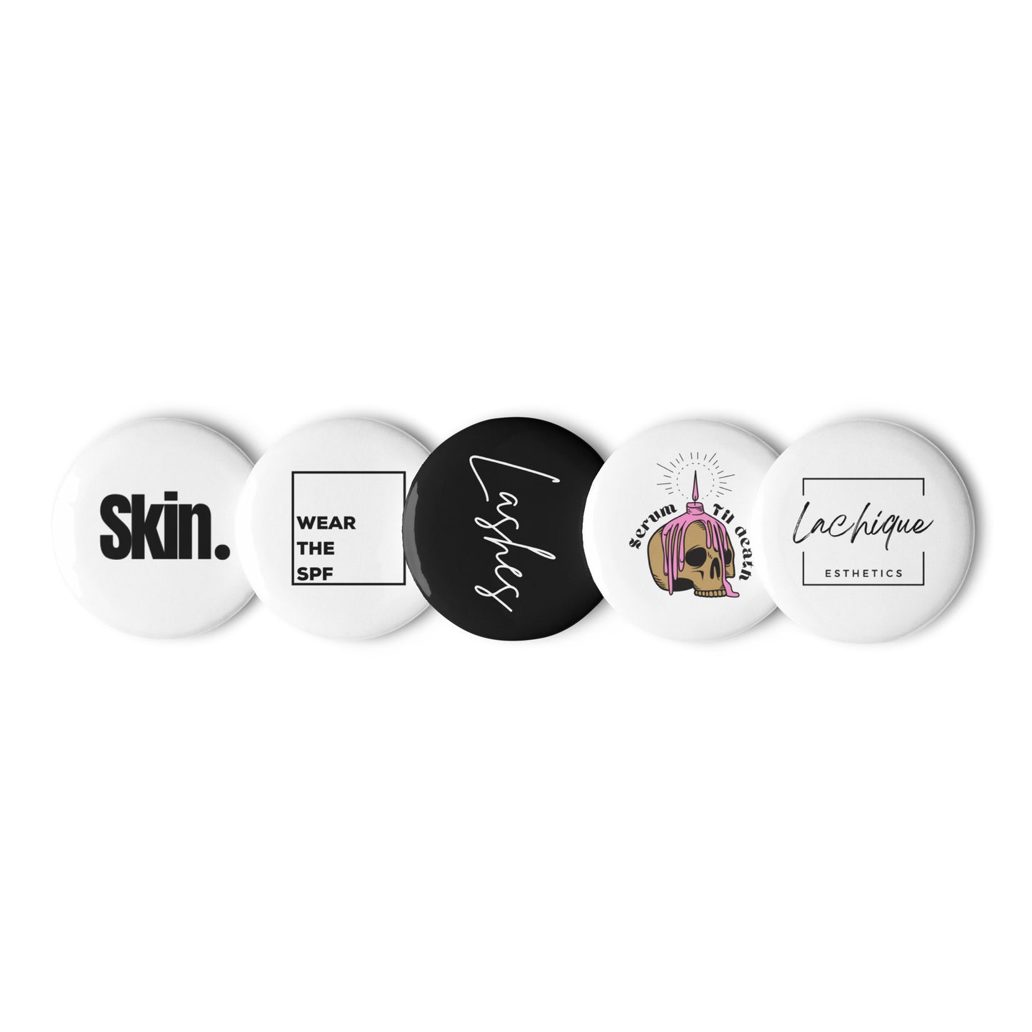 Set of pin buttons